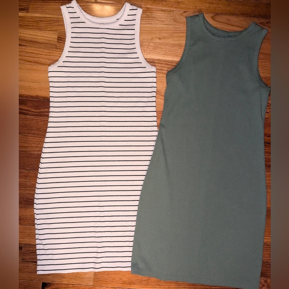 Striped and Solid Women's Tank Dresses XS